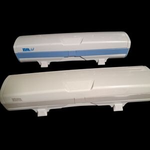 White and Blue Wrap Dispenser by